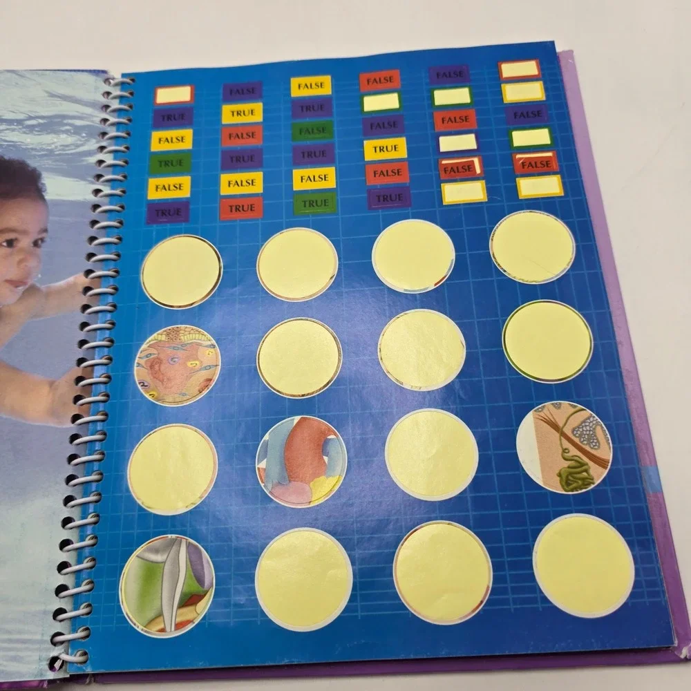 Discovery Kids Human Body Book Science Anatomy Stickers Poster Spiral Parragon